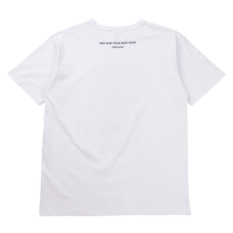 EditorialツアーTシャツ ホワイト(one-man tour 2021-2022 -Editorial-)