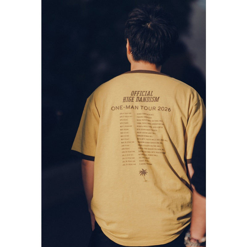 one-man tour 2026 Tシャツ マスタード – Official髭男dism ONLINE STORE