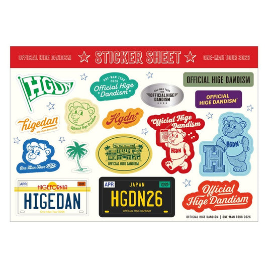 one-man tour 2026 ステッカーシート