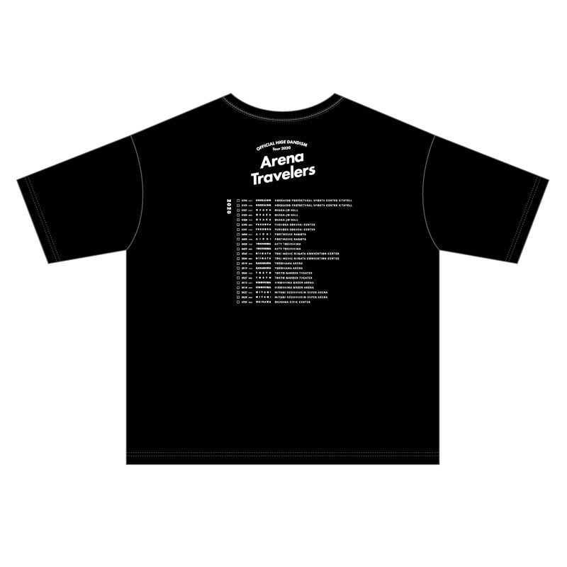 Tシャツ ブラック（Tour 2020 -Arena Travelers-） – Official髭男dism ...