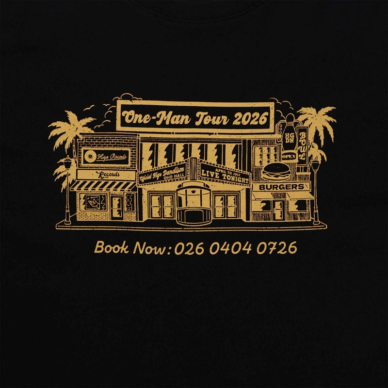 one-man tour 2026 Tシャツ ブラック – Official髭男dism ONLINE STORE