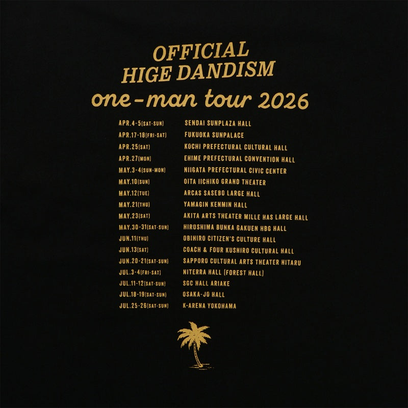 one-man tour 2026 Tシャツ ブラック 130 – Official髭男dism ONLINE STORE