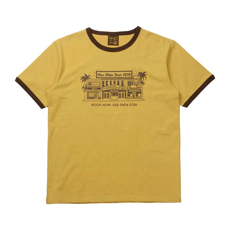 one-man tour 2026 Tシャツ マスタード – Official髭男dism ONLINE STORE