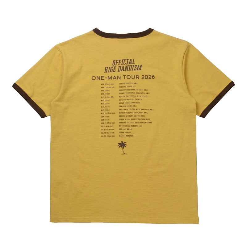 one-man tour 2026 Tシャツ マスタード – Official髭男dism ONLINE STORE