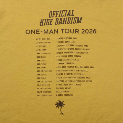 one-man tour 2026 Tシャツ マスタード 130